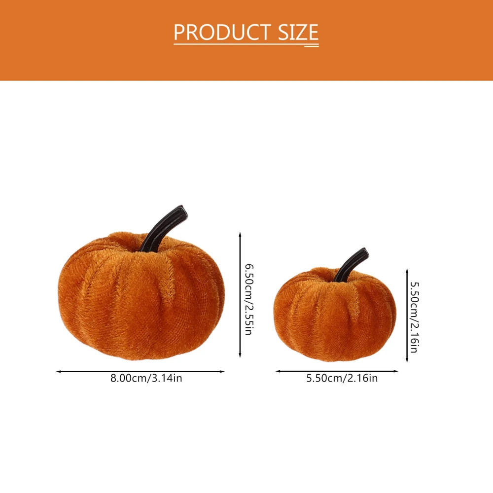 15pcs Artificial Pumpkins Lint Pumpkins Fall Harvest Decorative Pumpkins