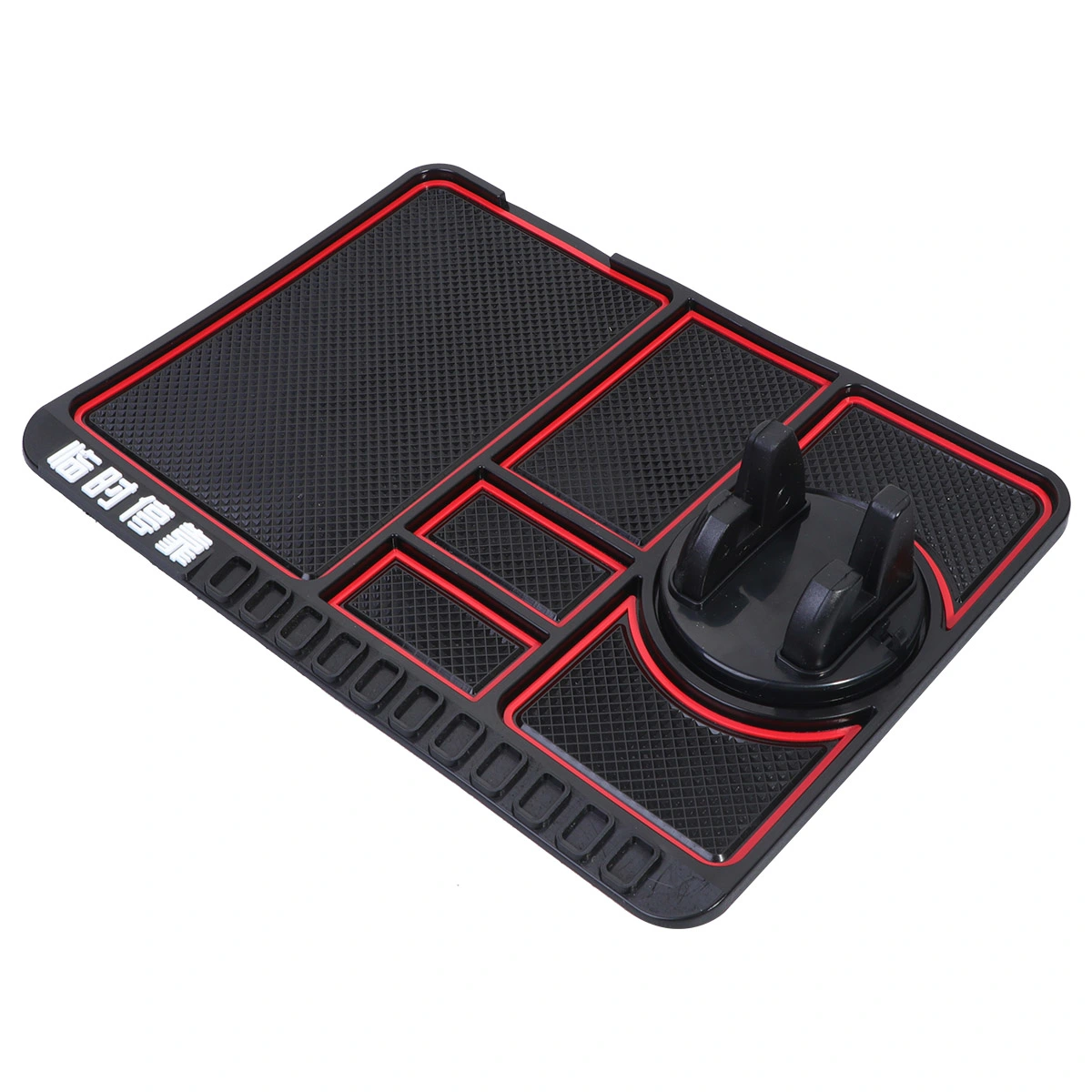 Multifunctinal Car Instrument Panel Storage Mat Mobile Phone GPS Bracket Non-Slip Mat (Red)