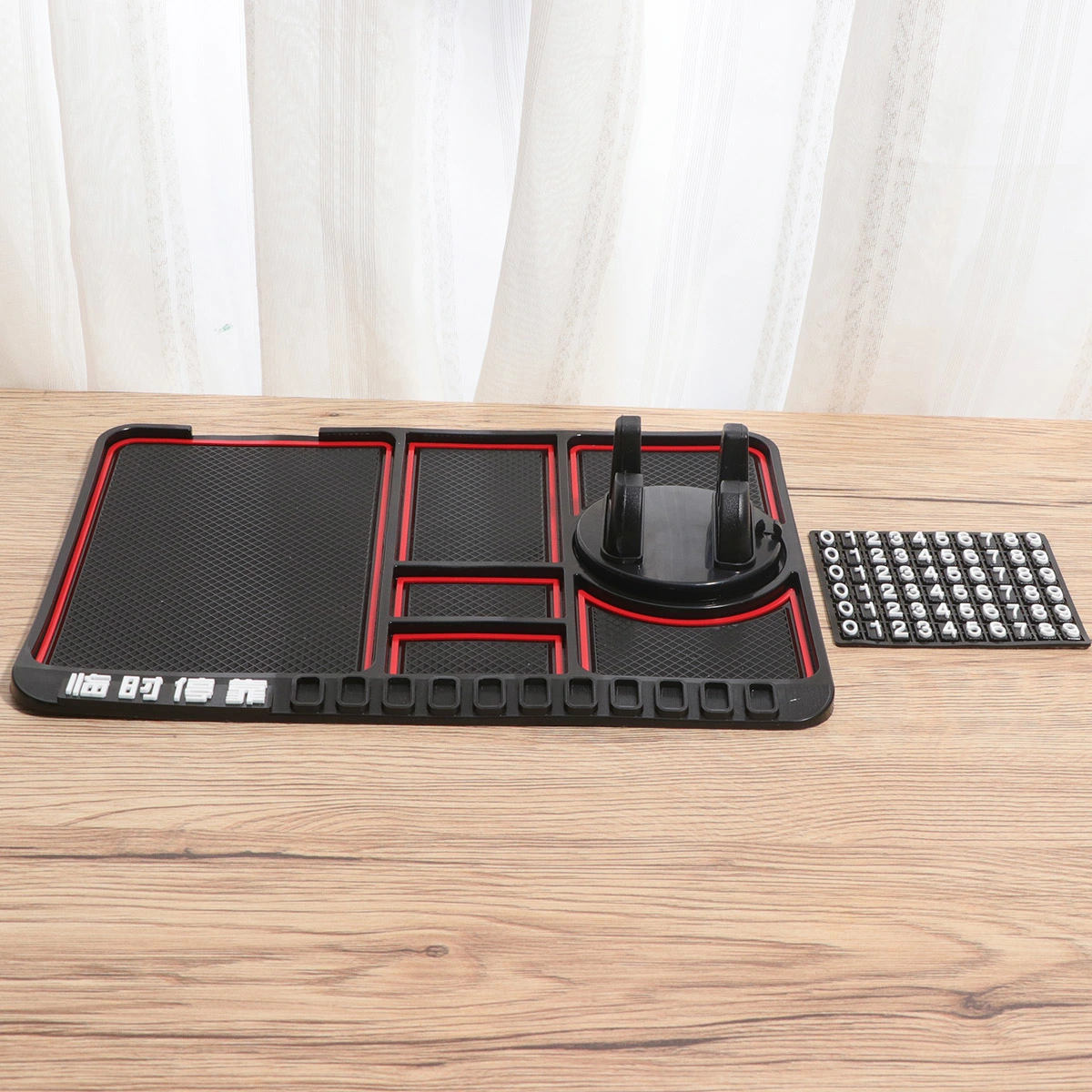 Multifunctinal Car Instrument Panel Storage Mat Mobile Phone GPS Bracket Non-Slip Mat (Red)