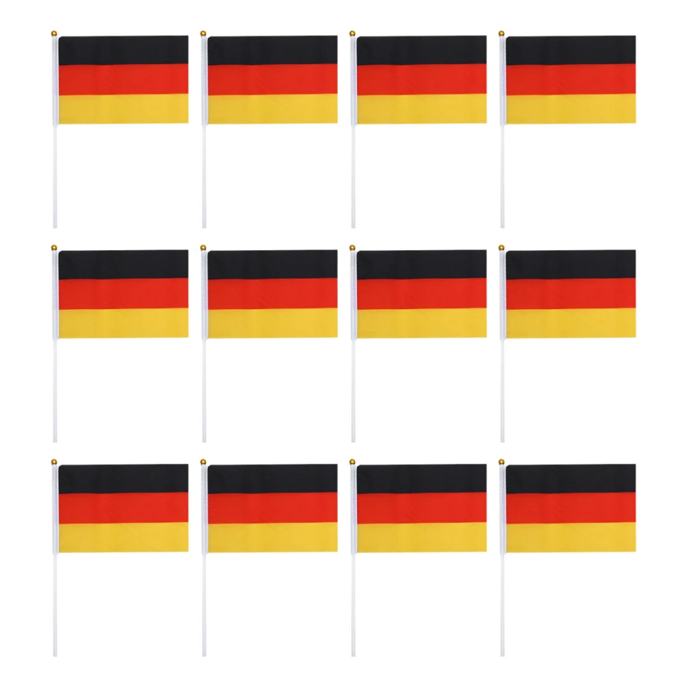 50pcs Hand Held Small Germany Flag On Stick International World Country Stick Flags Banners Party Decoration