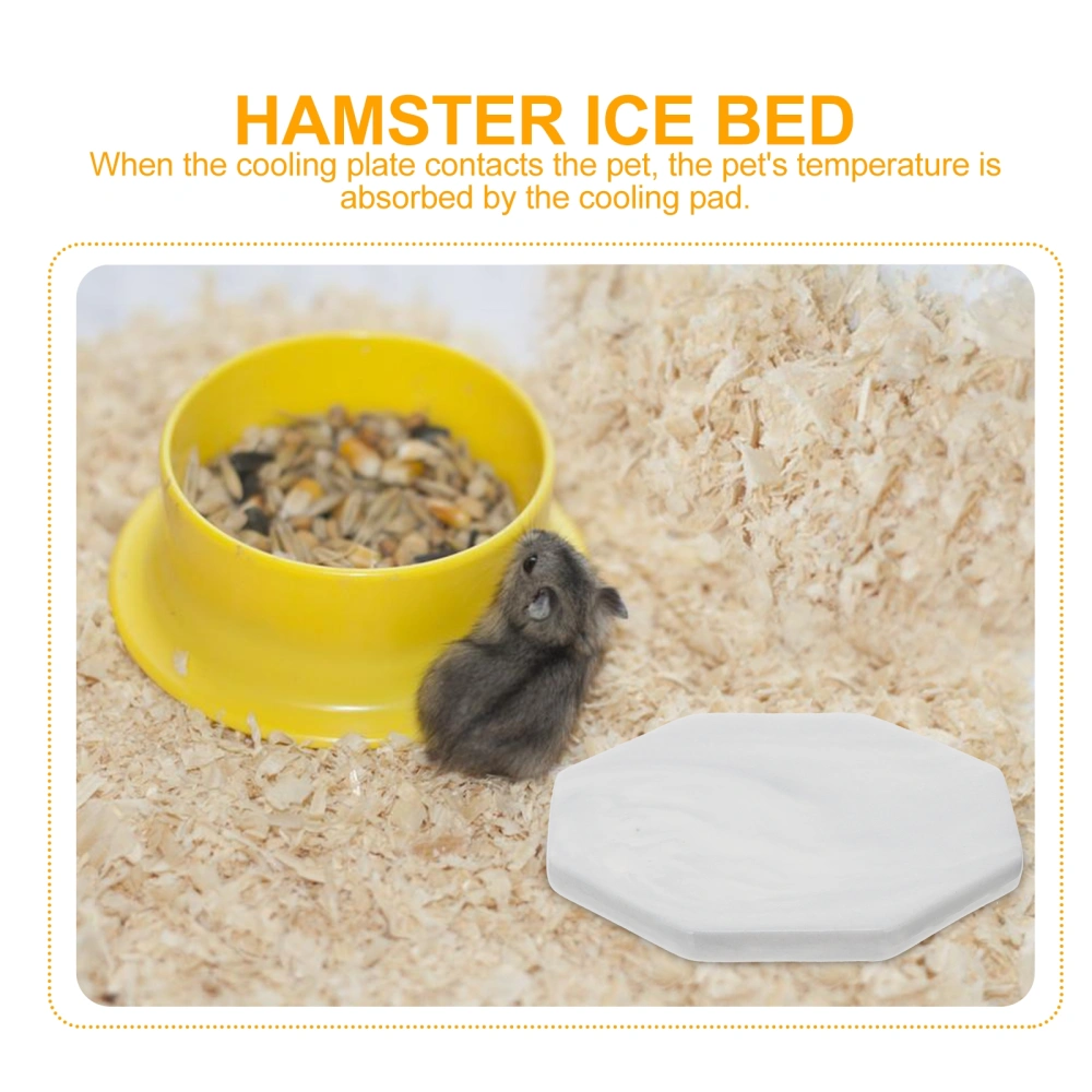 Hamster Cooling Octagonal Board Ceramic Small Animals Cold Plate Ice Bed