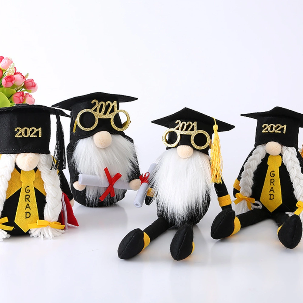 1Pc Graduation Season Gnome Adornment Graduation Dwarf Doll Decoration