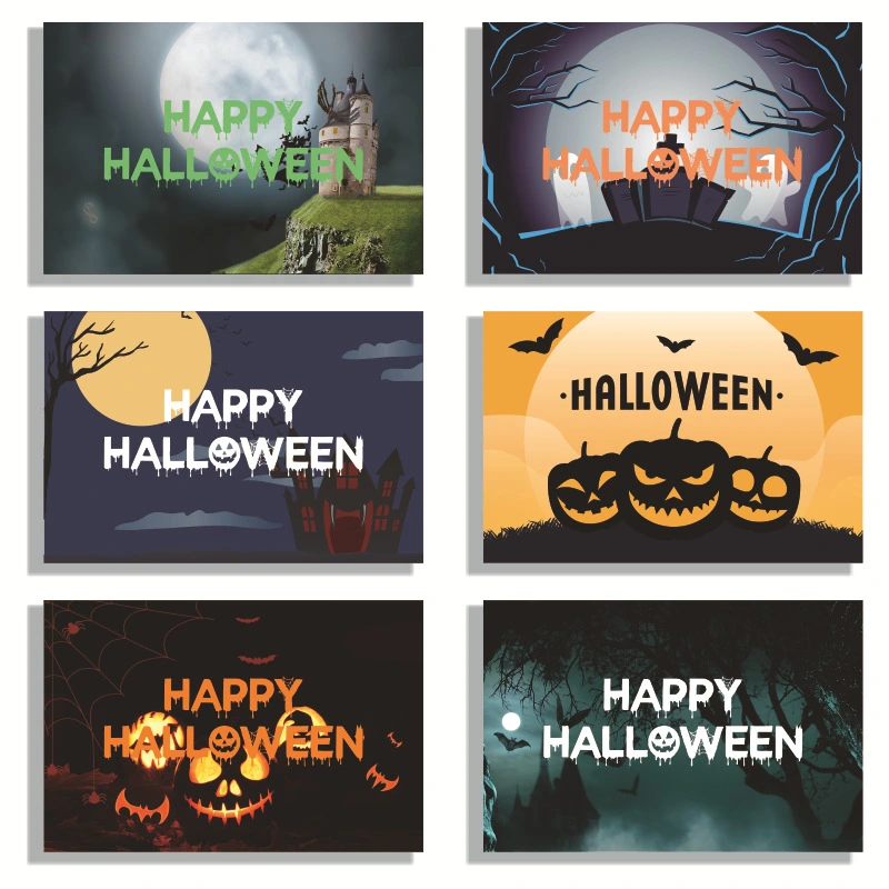 12pcs Halloween Greeting Cards Bulk Exquisite Paper Greeting Cards With Envelope Halloween Favor