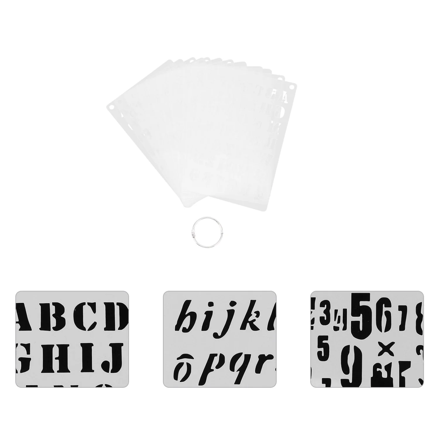 12pcs Alphabets Number Stencils Painting Scrapbook Coloring Decorative Template