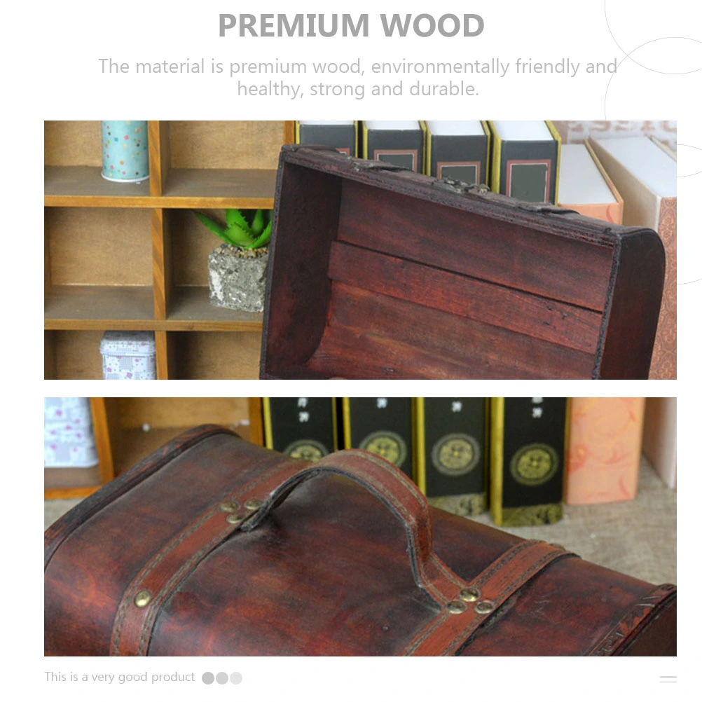 2Pcs Wooden Storage Cases Retro Storage Containers Versatile Storage Chests