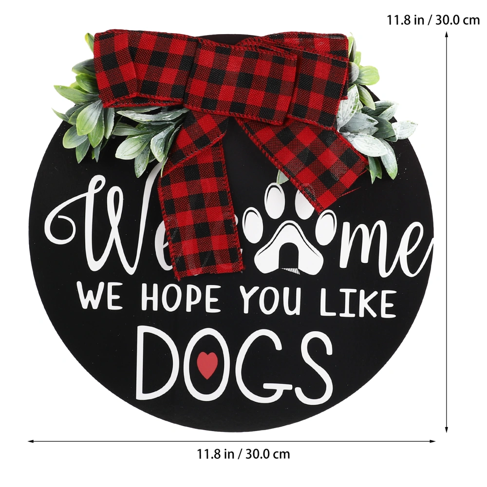 1Pc Welcome Board Hanging Decoration Pet House Door Pendant Unique Door Ornament