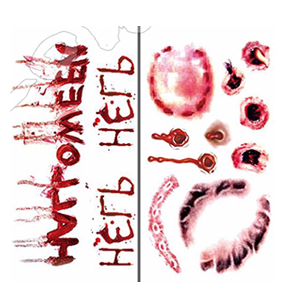 10 Sheets Halloween Stickers Simulation Scar Wound Stickers Temporary Horror Stickers for Halloween Costume Party