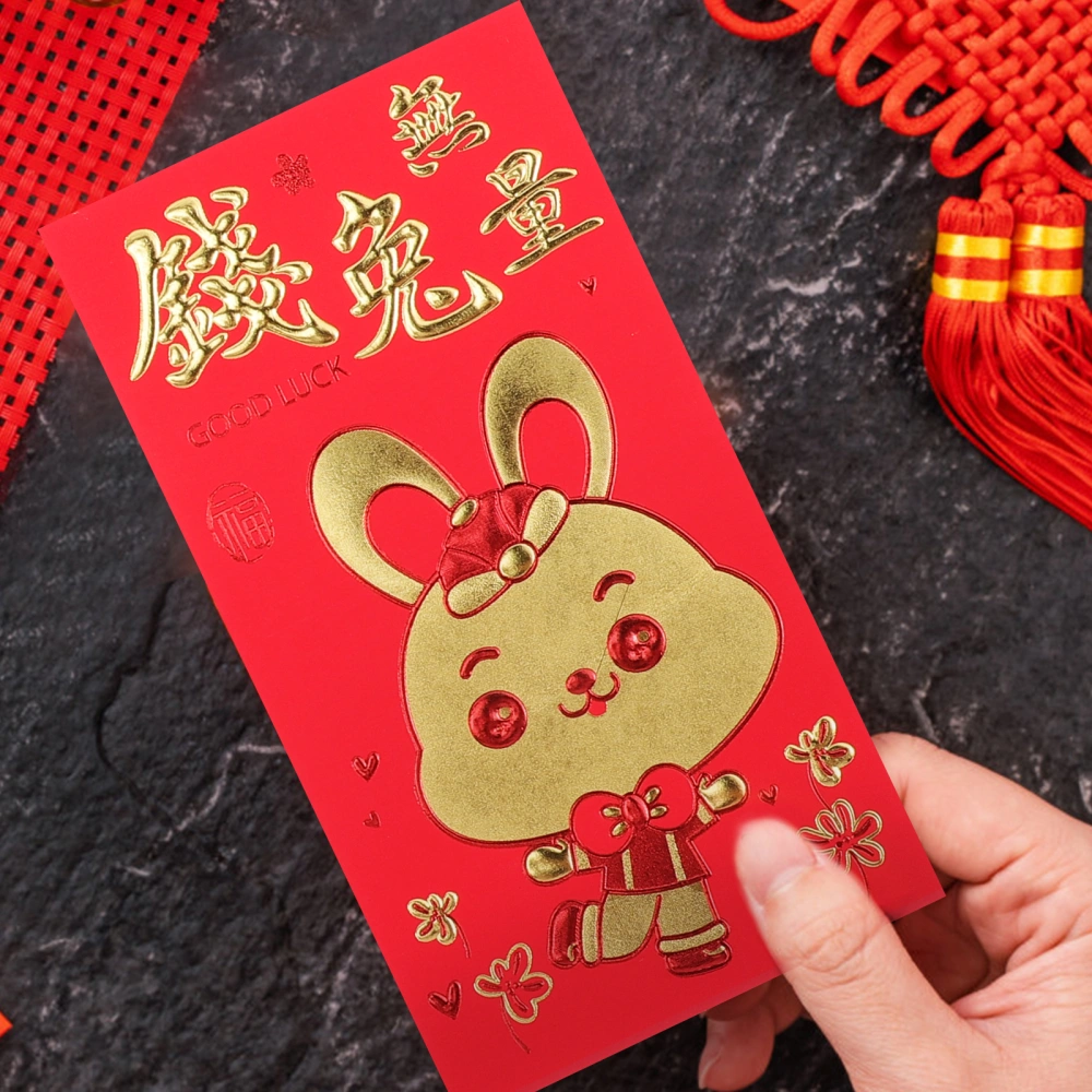 60pcs Rabbit Year Money Pouches Red Packets Red Envelopes Chinese New Year Supply