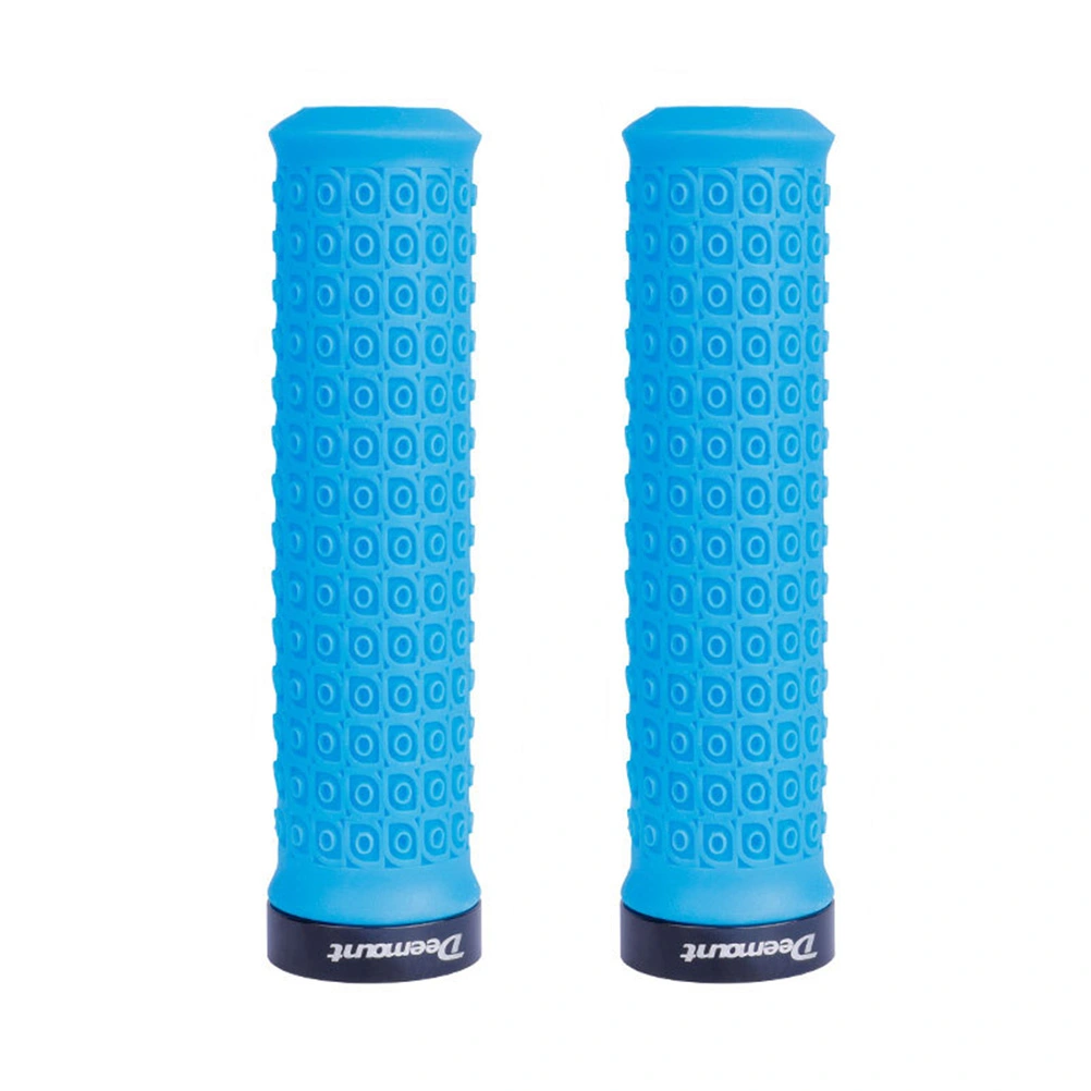 1 Pair Universal Bike Handlebar Grips Rubber Anti-slip Motorcycle Handlebar Cover Hand Grips (Blue)