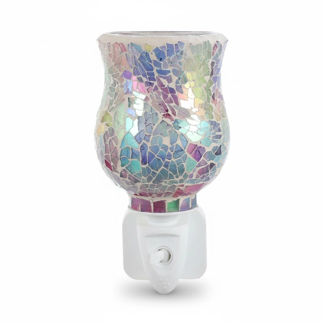 Creative Mosaic Plug-in Candle Warmer Home Melting Wax Warmer Lamp (UK Plug)