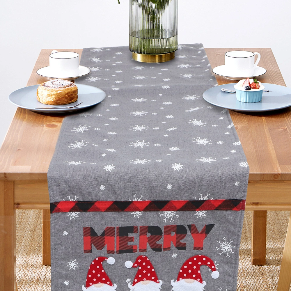 1pc Exquisite Christmas Faceless Old Man Tablecloth Dining Table Decor