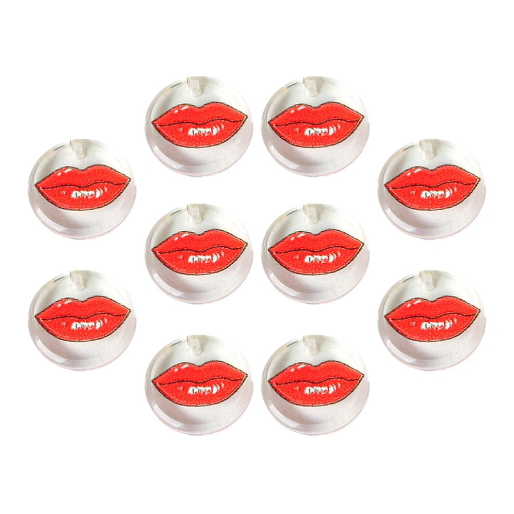 10pcs Acrylic Lip Pattern Pendants Charms DIY Jewelry Making Material for DIY Lover