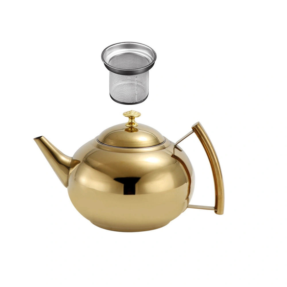 Stainless Steel Teapot Handled Tea Kettle Decorative Tea Maker Tea Ware