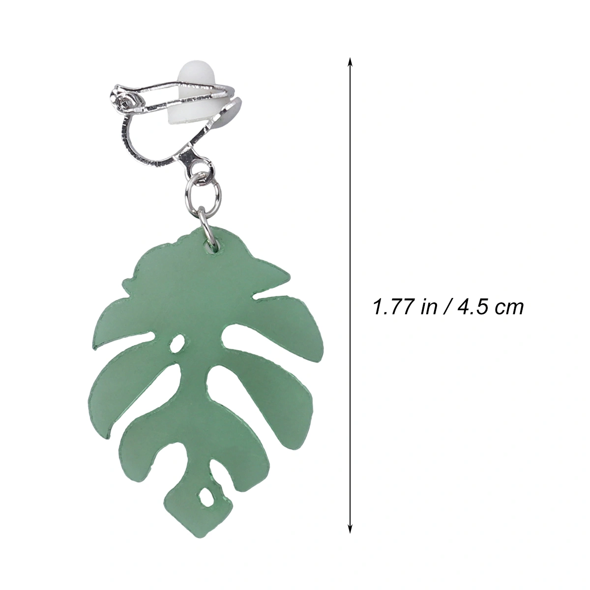 1Pair Women Leaf Earrings Stylish Acrylic Small Fresh Dangle Hanging Earrings Charm Jewelry for Women (Green Ear Studs)