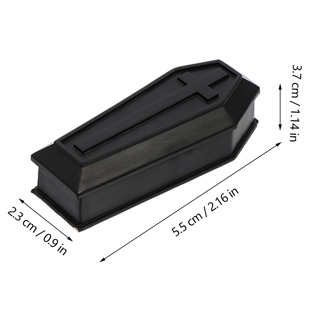 14pcs Halloween Coffin Prop Plastic Coffin Box with Lid Party Treat Box Prank Props