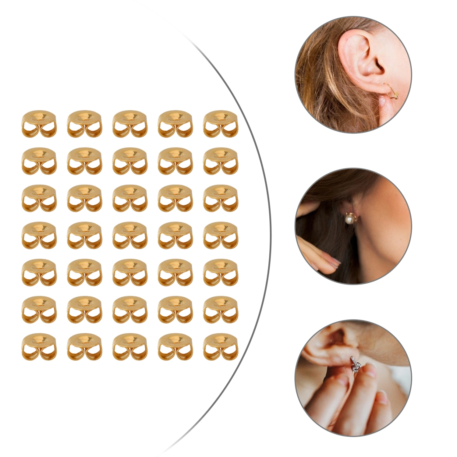 200PCS Earring Backs Earring Back Clips Practical Earring Safety Backs