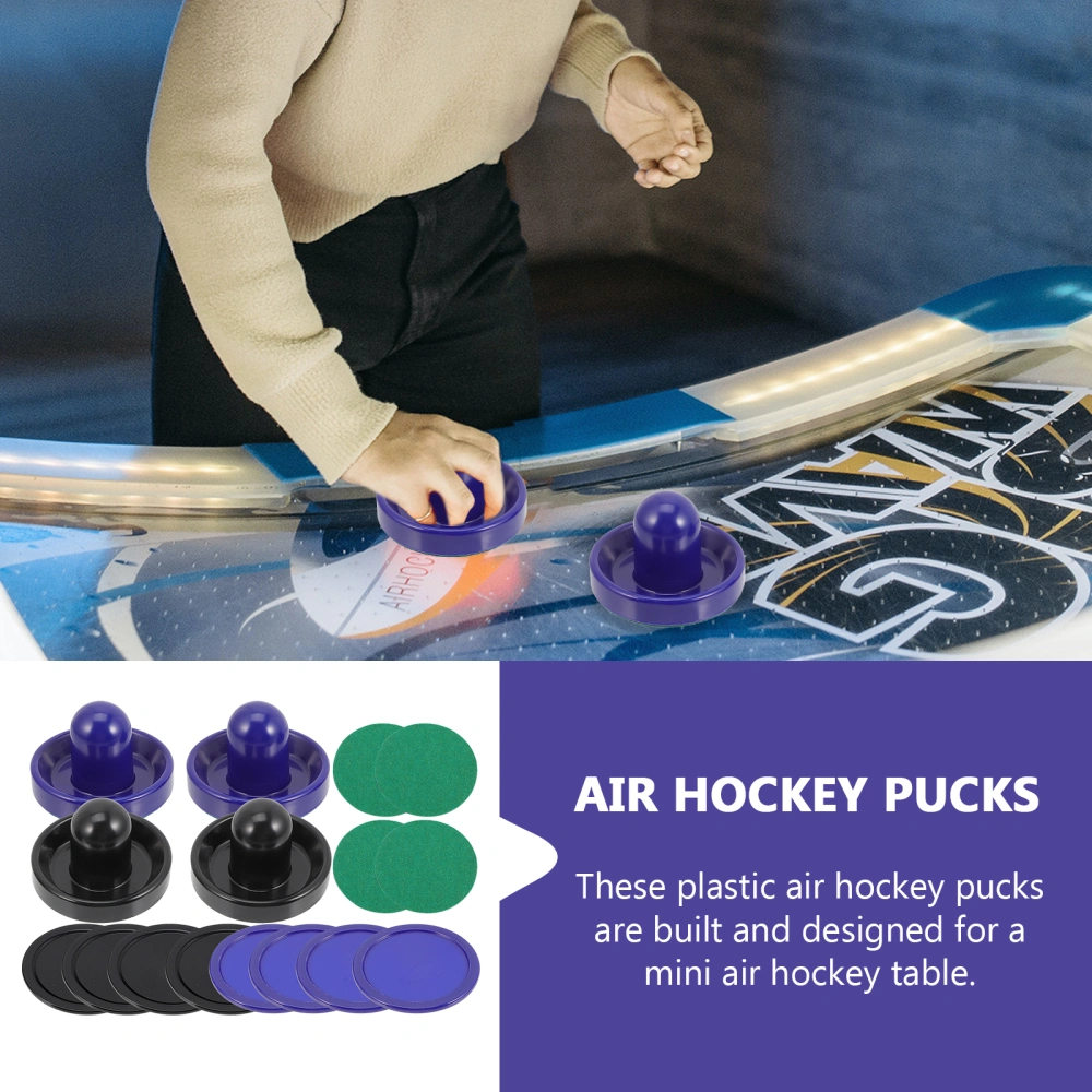 1 Set of Air Hockey Pucks Tabletop Hockey Pushers Plastic Air Hockey Paddles Table Air Hockey Supplies