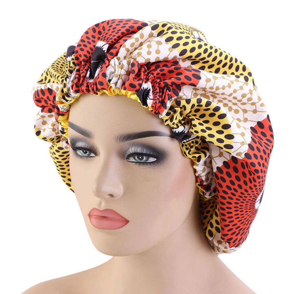 Printing Pattern Nightcap Satin Lining Women Nightcap for Women Home Sleeping