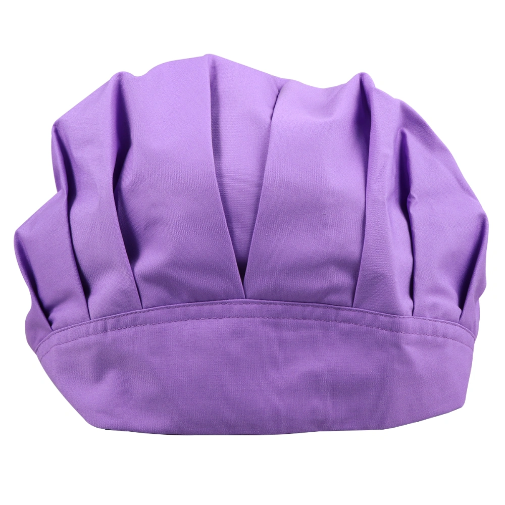 1PC Chef Creative Working Cotton Working Hat Solid Color Beautician Hat (Violet)