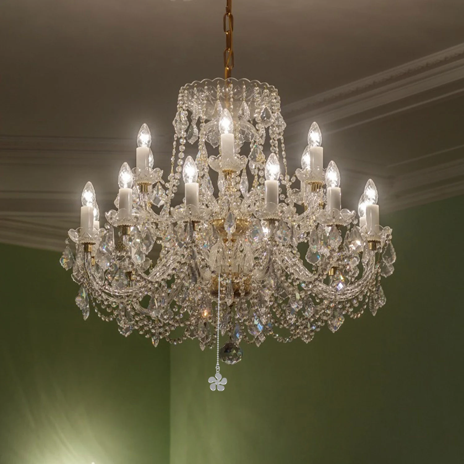2pcs Ceiling Light Pull Chain Ceiling Fan Chain Extension Chandelier Chain Pendant