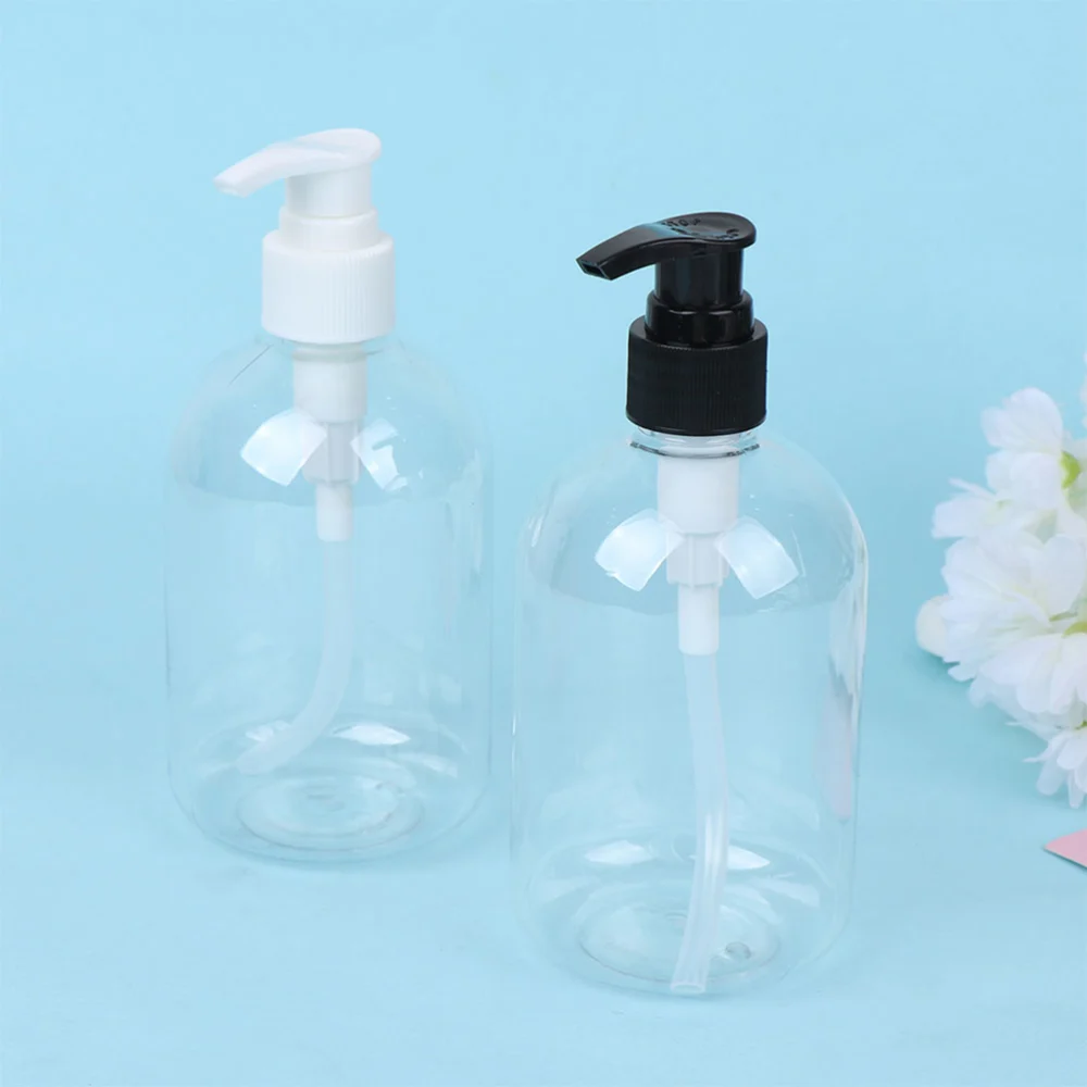 5 Pcs 350ml Useful Shower Gel Bottles Containers Toiletry Bottles Refillable Shampoo Container Liquid Bottle for Home Bathroom (White)