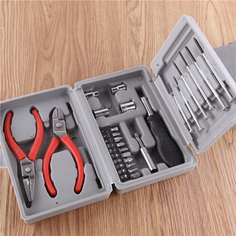 24pcs Household Tool Kit Home Repair Hand Tool Kit Multifunctional Tools in Storage Case