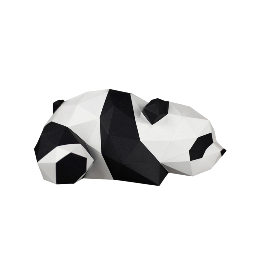 1PC Lovely Panda 3D Stereoscopic Paper Model DIY Hand Molded Decoration Ornament Toy Geometric Origami (Iridescent Paper)