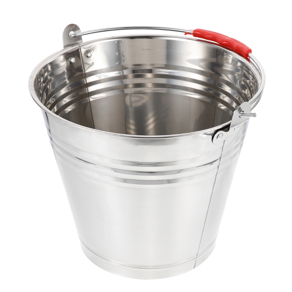  1Pc 6L Household Water Holder Multifunctional Bucket for Home (Silver)