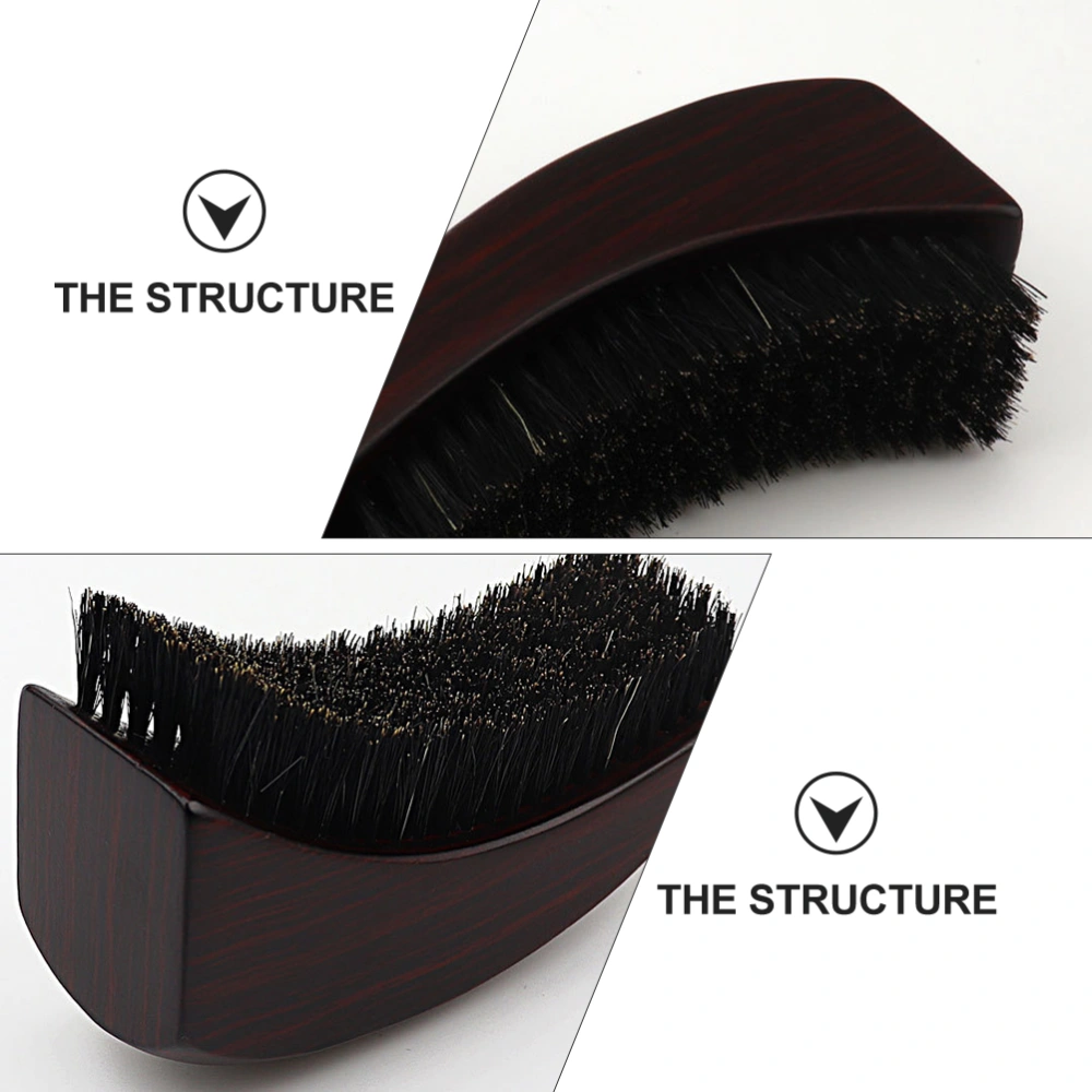 Beard Brush Boar Bristle Beech Handle Grooming Brush Hair Comb Accessory