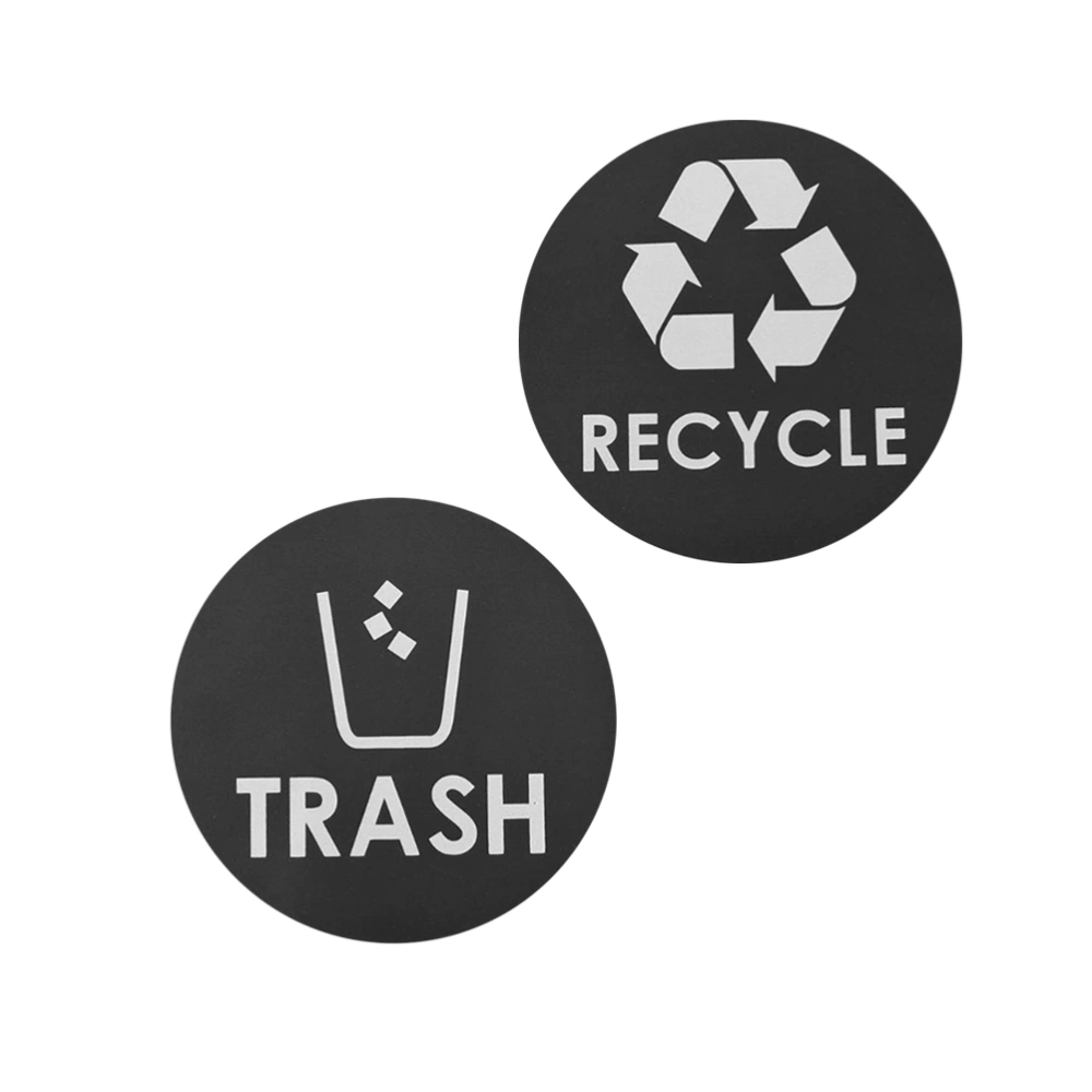 4 Pcs Creative Car Sticker Garbage Can Trash Bin Recycle Symbol Stickers PVC Window Car Truck Recycle Mark Stickers - Recycle + Trash(Random Style)