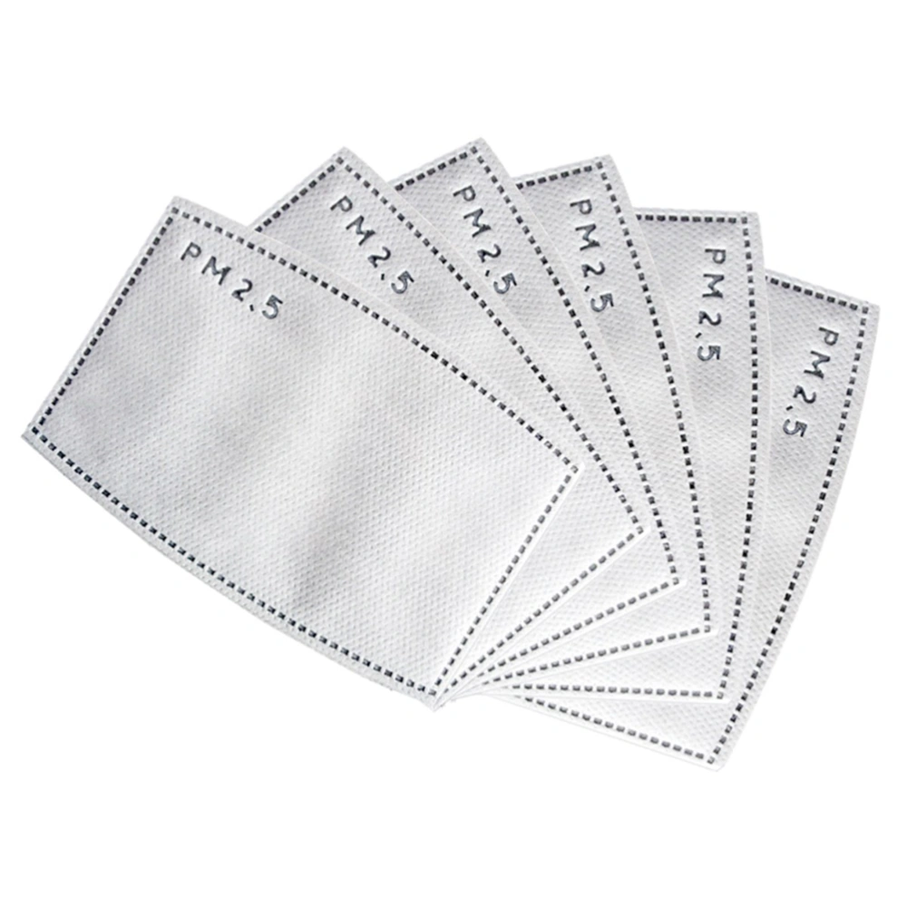 8pcs PM2.5 Activated Carbon Filter Alternative Mask Filter Mask Insert Replacement for Home Shop (White)