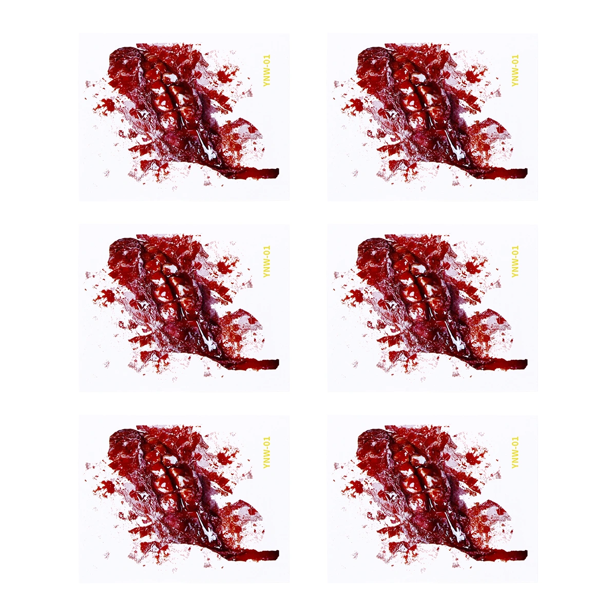 6pcs Halloween Bloody Sticker Scar Sticker Bloody Wound Sticker Prank Prop