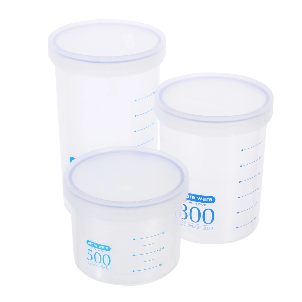 3pcs Grain Canisters Grain Storage Tanks Plastic Airtight Tanks Food Storage Box