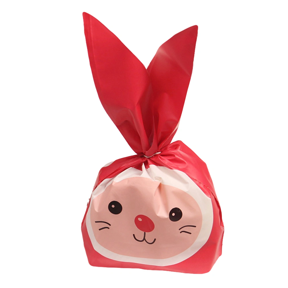 50PCS Rabbit Ear Packaging Bags Plastic Baking Cookies Candy Dessert Bags Gift Party Favor Size L