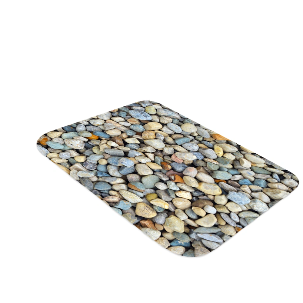 1Pc 40x60CM Colorful Cobblestone Pattern Floor Mat Creative Printed Door Pad Super Thickened Mat