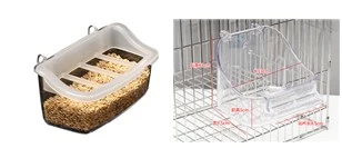 2pcs Bird Hanging Food Bowls Bird Feeders Plastic Hanging Cups for Small Birds