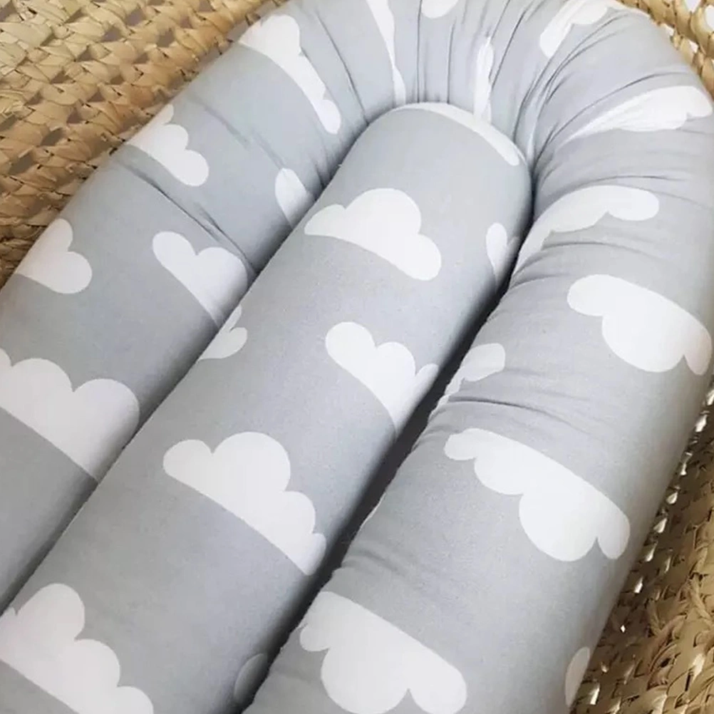 Baby Infant Crib Bed Bumper Cotton Cushion Cylindrical Anti Collision Protector