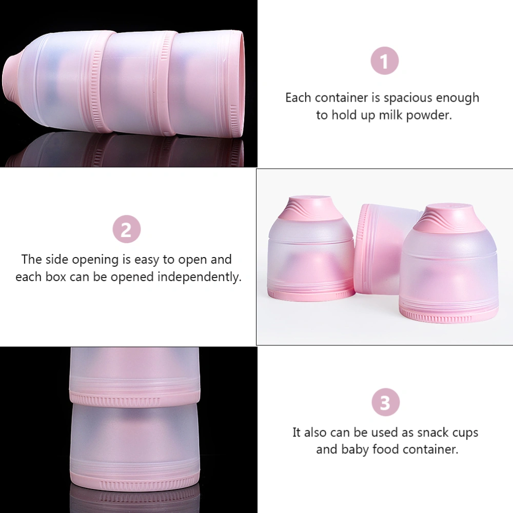 1 Set Portable Milk Powder Box Detachable 3 Layers Portable Milk Powder Container