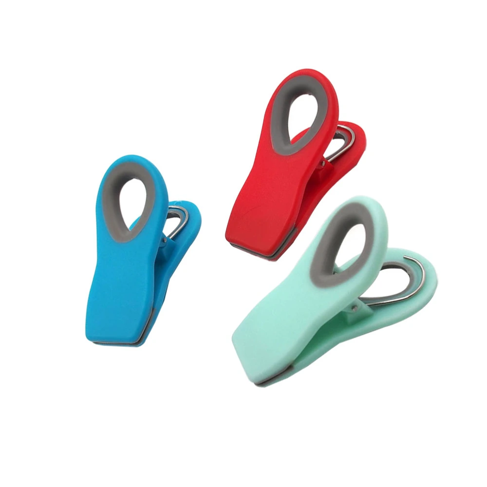 Kitchen Fridge Magnetic Clips Food Snack Bag Clip Moisture-proof Sealing Clamp (Green)