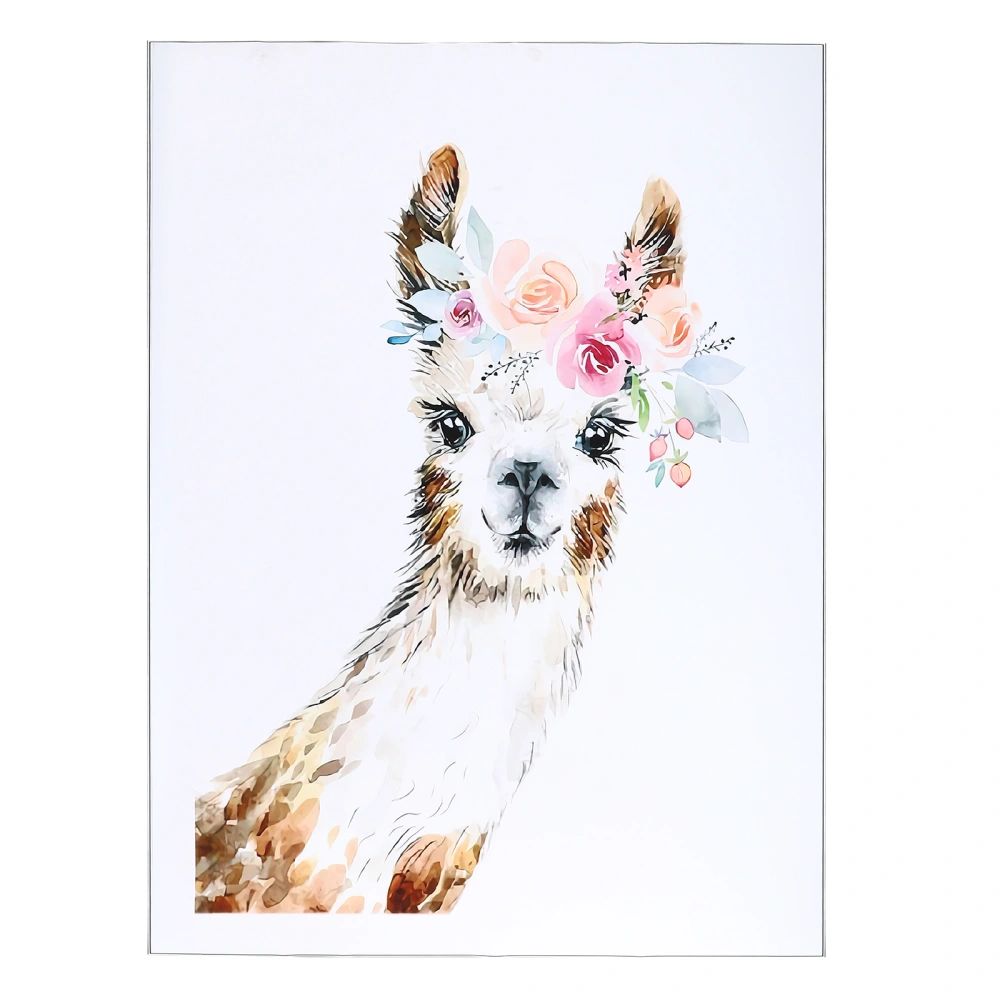 Wall Art Printing Poster Alpaca Portrait Living Room Bedroom Decoration