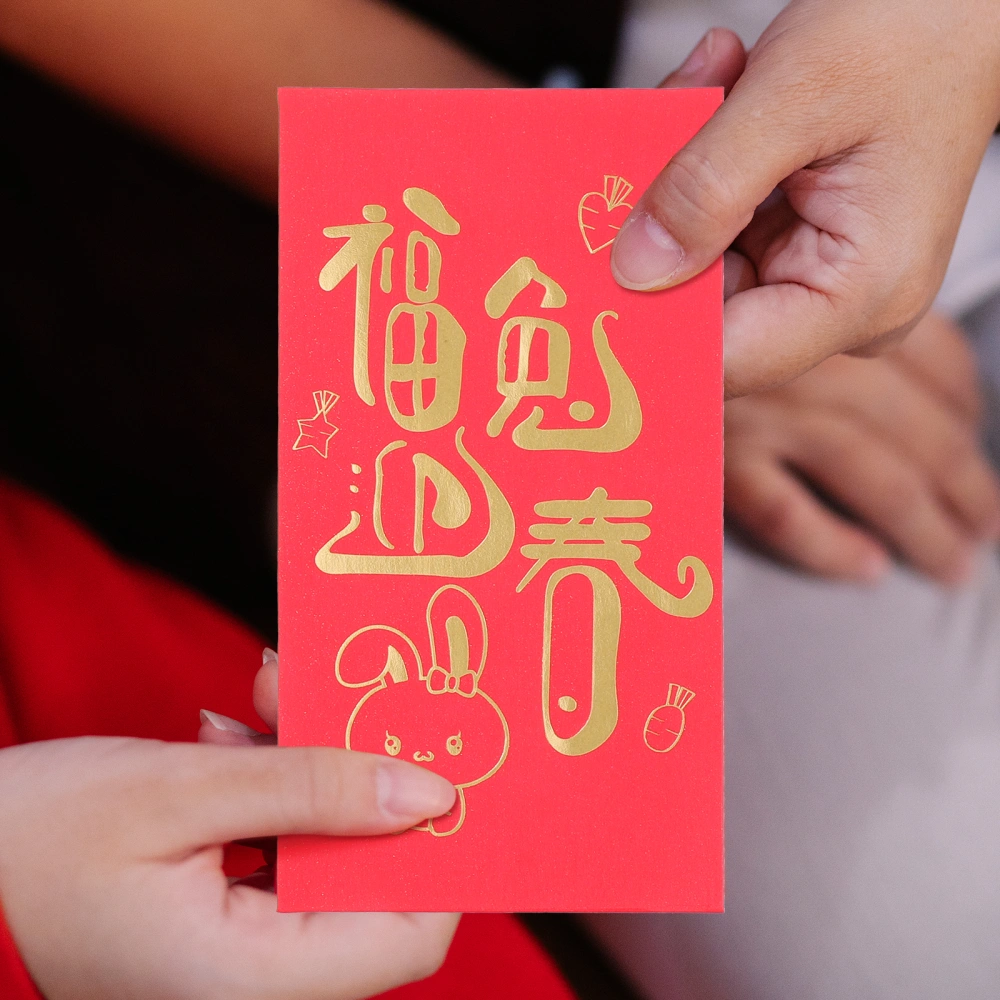 30pcs Red Envelopes Chinese Money Envelopes Bronzing Red Packets for Kids Random Style