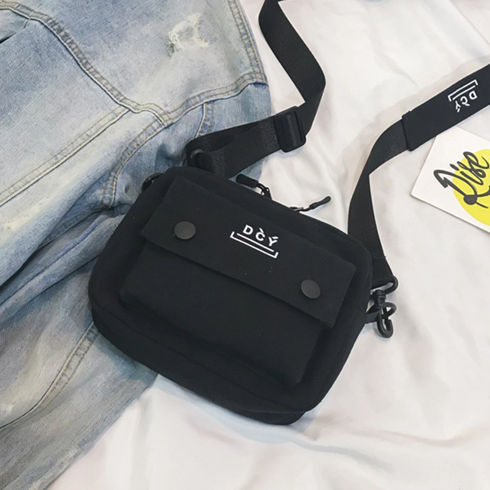 Casual Canvas Crossbody Bag Fashion Crossbody Bag Shoulder Bag for Student Girls Ladies(Black)
