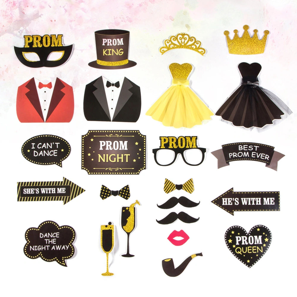 24pcs Handheld Graduation Party Photo Props Decorative Party Prop Creative Paper Ornament