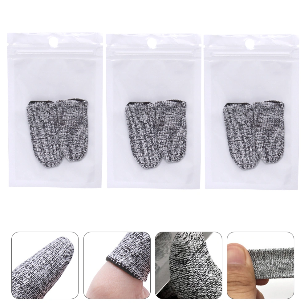 6Pcs Pet Cat Dog Toothbrushes Teeth Brush Finger Sleeves Pet Supplies (Grey)