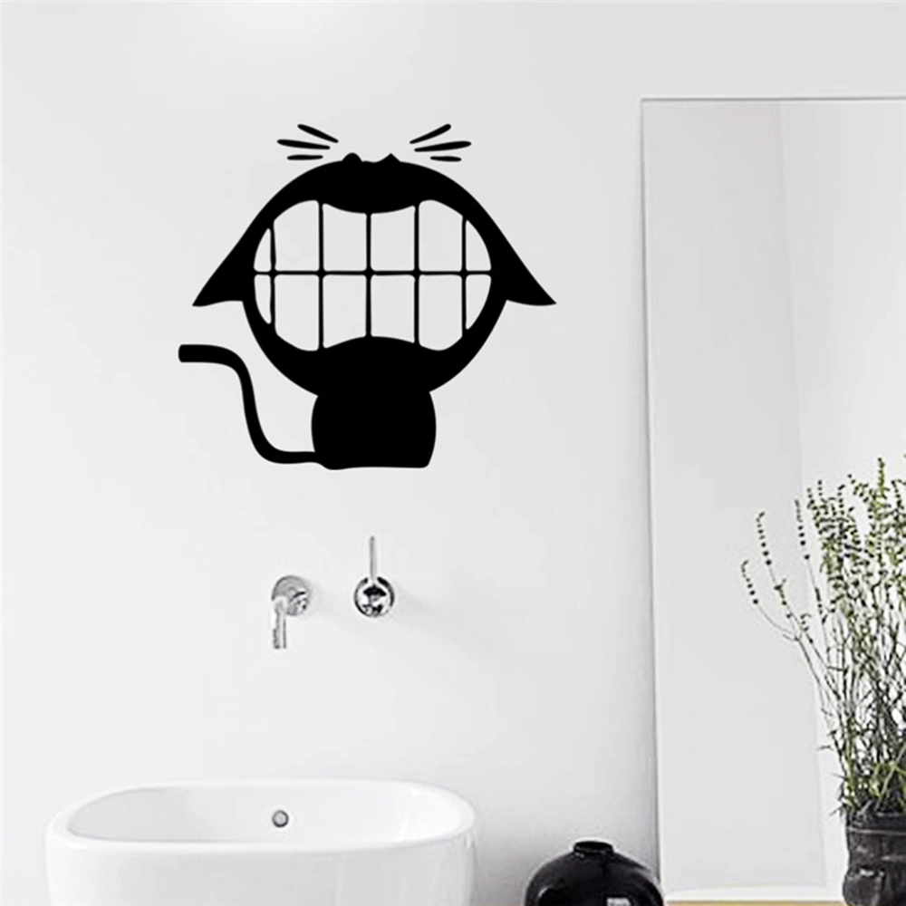 Cat Toilet Sticker Removable Waterproof Wall Decals for Bathroom Toilet Restroom