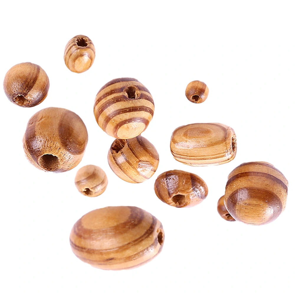 100Pcs Wooden Beads Loose Bead Jewelry Accessories for DIY Art Crafts for Kids