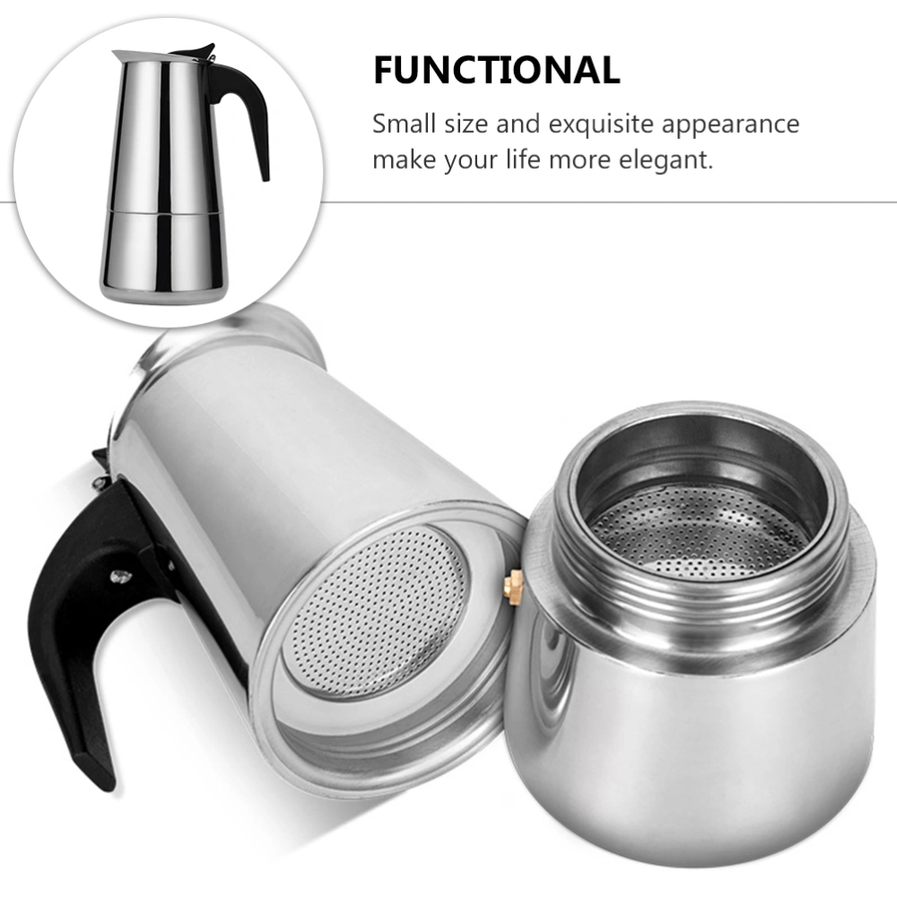 Kitchen Stainless Steel Coffee Pot Coffee Utensils Rapid Stovetop Coffee Brewer