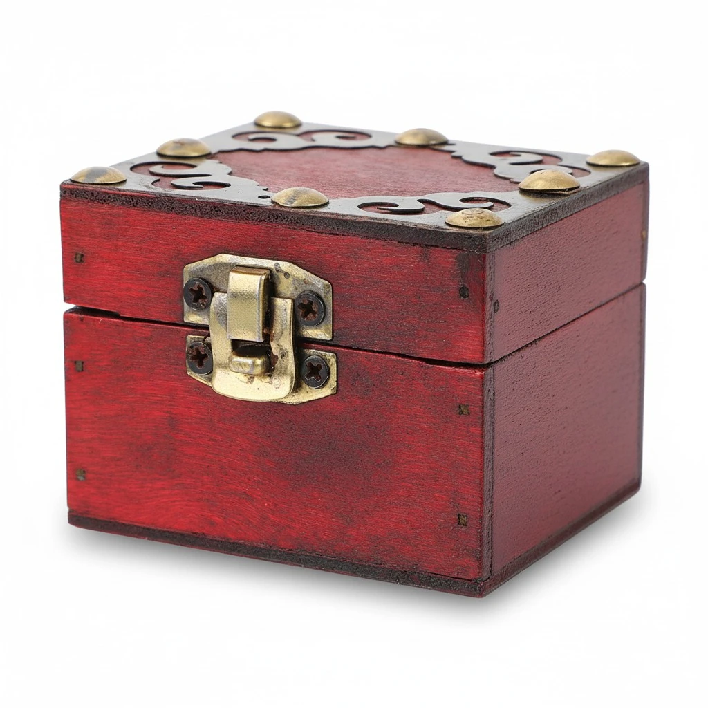 1pc Delicate Small Wooden Box Elegant Mini Wooden Box Jewelry Wooden Box
