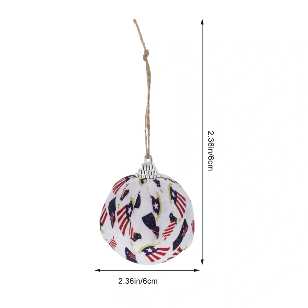 5pcs Red Blue Five-pointed Star Pattern Ball Hanging Ornaments Home Decor