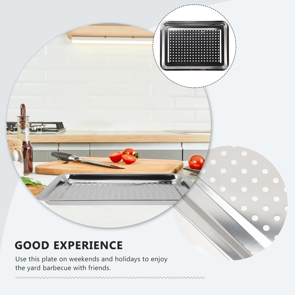 Household Draining Tray Multi-function Barbecue Pan Convenient Dumpling Storage Tray